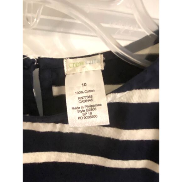 Crew Cuts Navy/White Ruffle Sleeve Dress - Picture 3 of 5